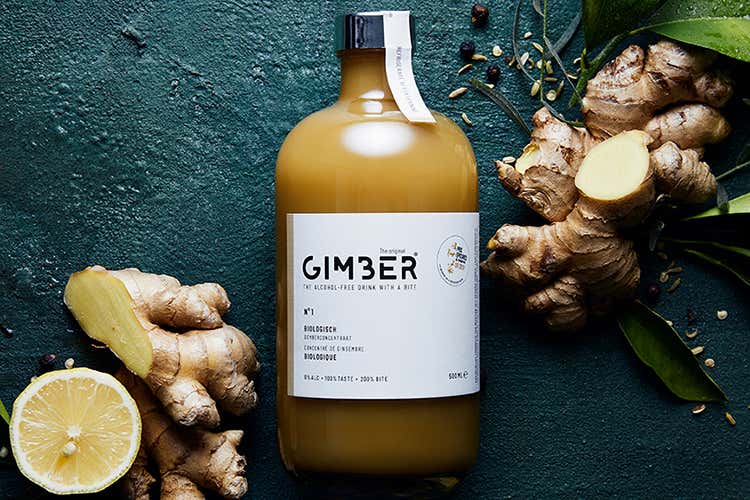 Concentrato di zenzero bio, sano e gustoso Gimber, concentrato di zenzero bio per mocktail estivi e menu vegani
