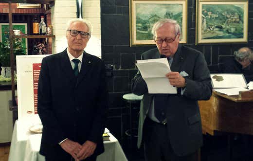 da sinistra: Giovanni Ballarini e Paolo Lingua da sinistra: Giovanni Ballarini e Paolo Lingua