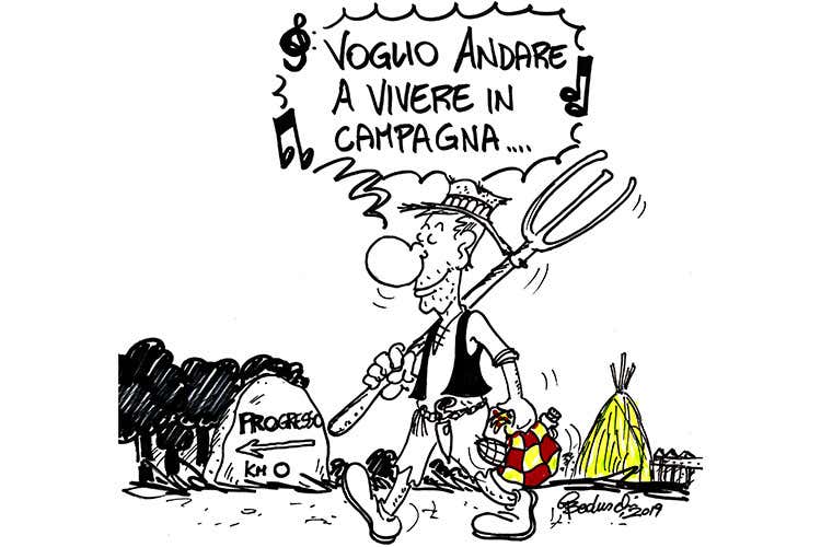 (Gli italiani tornano a lavorare in campagna) (Gli italiani tornano a lavorare in campagna)