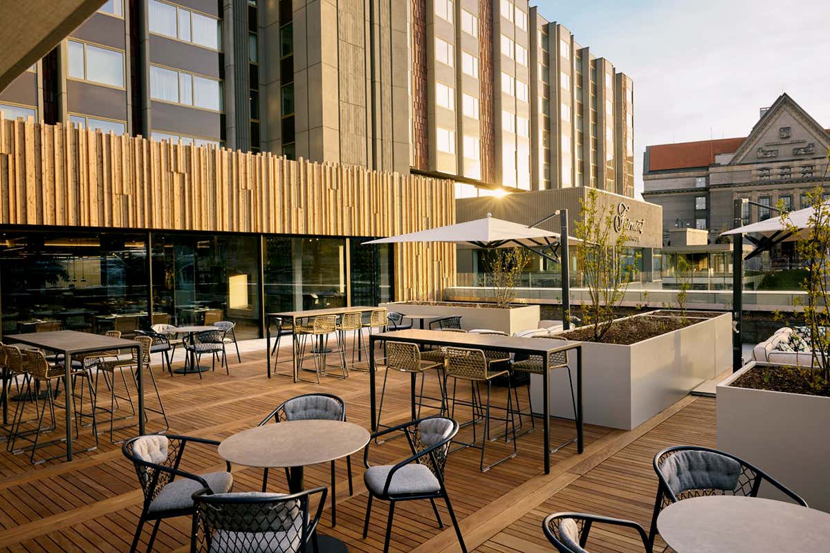 La terrazza esterna del Greenhouse