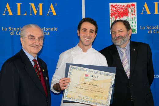 da sinistra: Gualtiero Marchesi, Gabriele Di Vincenzo e Luciano Tona da sinistra: Gualtiero Marchesi, Gabriele Di Vincenzo e Luciano Tona