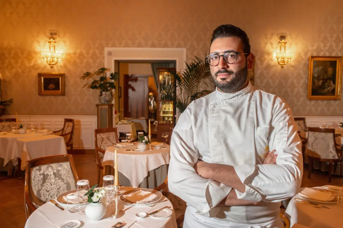 Guglielmo Araldi cuoco del Ristorante I Carracci di Bologna Il Grand Hotel Majestic si illumina con la cucina stellata