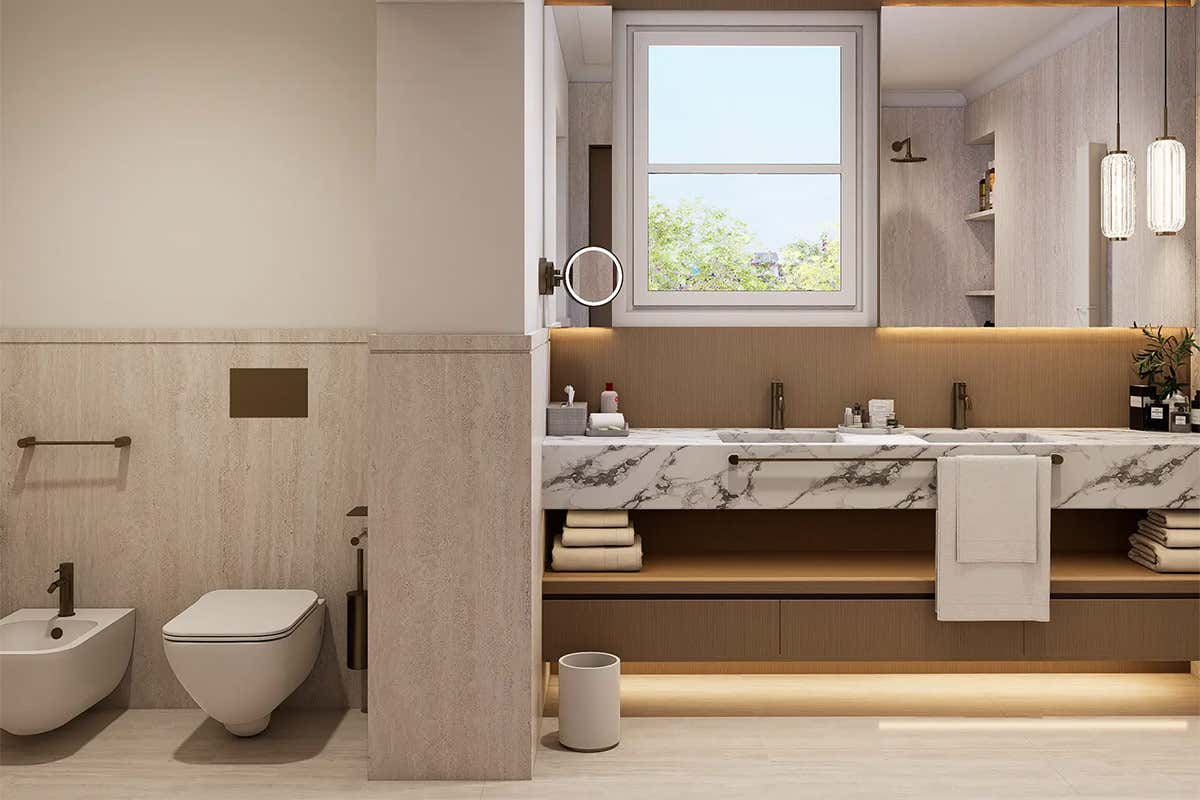 Dettaglio di uno dei bagni delle camere - Palazzo Firenze by Baglioni Hotels & Resorts