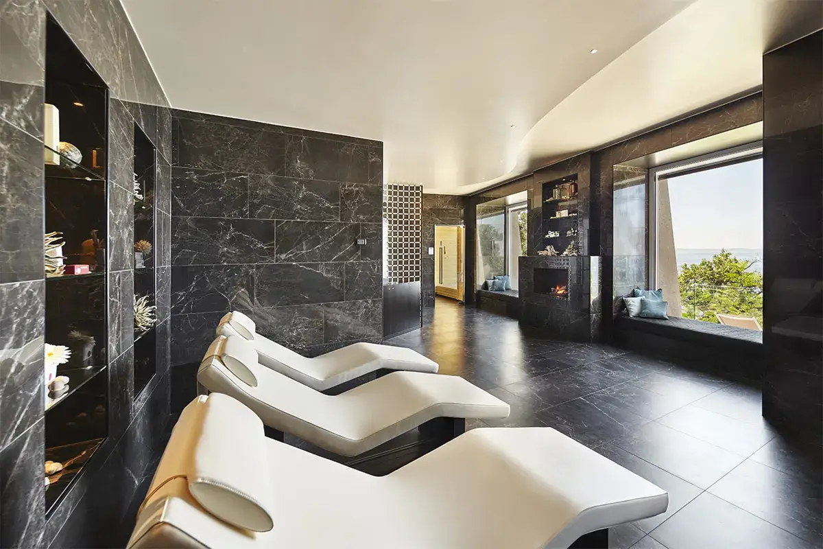 Nella spa anche una sala relax panoramica