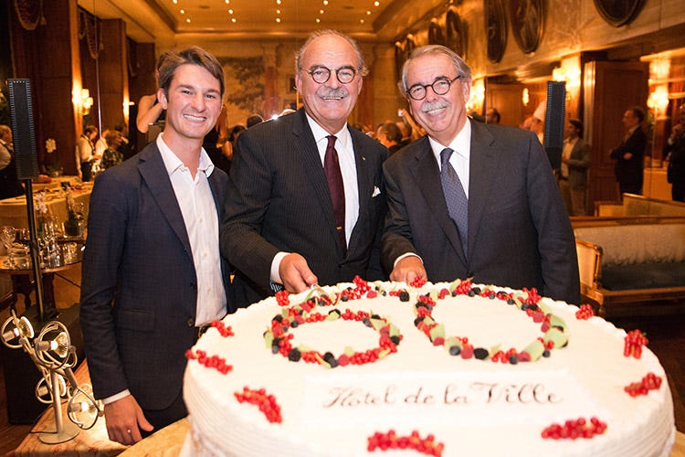 Francesco, Luigi e Tany Nardi (Hotel de la Ville festeggia il 60° e inaugura la cucina in Veranda)