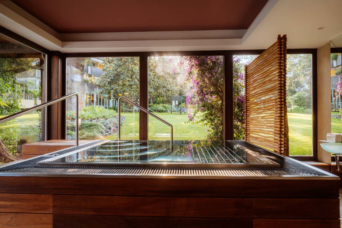 Spa con vista sul verde all'Hotel Mignon Meran Park & Spa