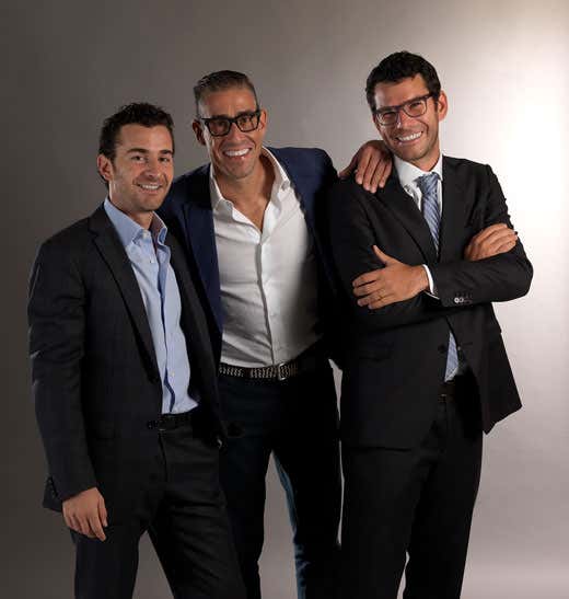 Da sinistra: Enrico, Angelo e Cristiano Agnelli