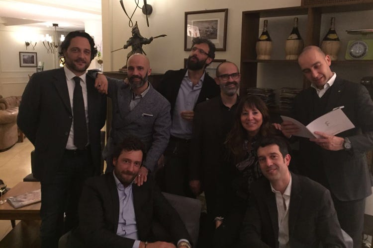 In alto: Enrico Salvadori, Emanuele Bonotto, Marco Leardini, Mauro Murgia, Alba Pellegrini e Federico Bianconi; in basso: Andrea Camesasca e Marco Bianciardi