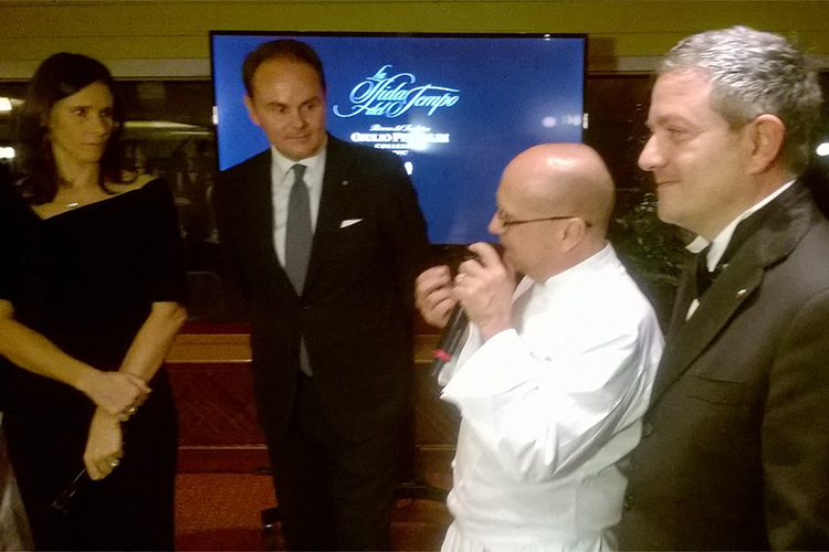 Il Giulio Ferrari collezione 1997 in abbinamento a un piatto di Heinz Beck Il Giulio Ferrari collezione 1997 in abbinamento a un piatto di Heinz Beck