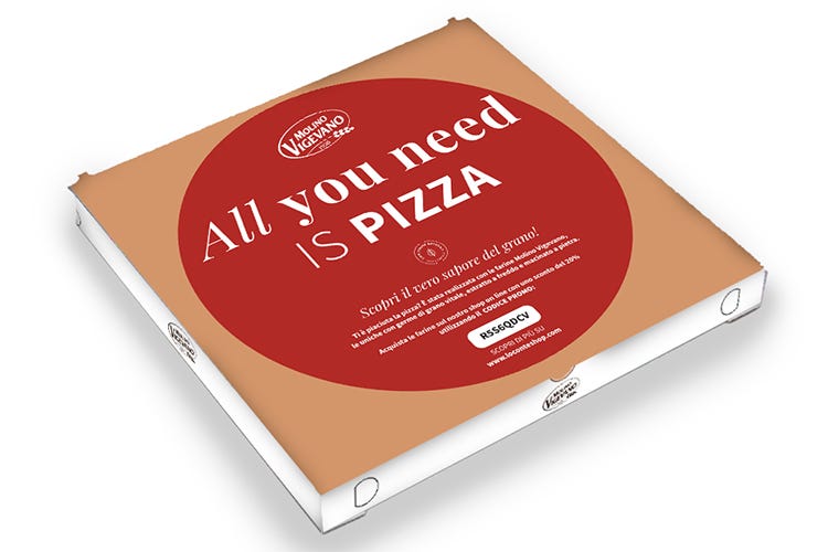 Il cartone per pizza diventa un messaggio di qualità
