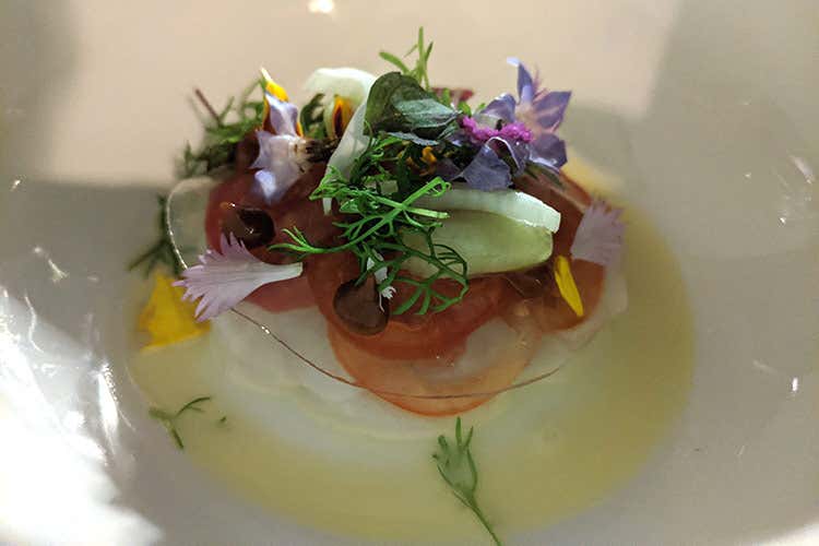 Ceviche di capasanta all'italiana - Terrazza su Roma e dinner bond La resilienza di Imàgo ripagherà