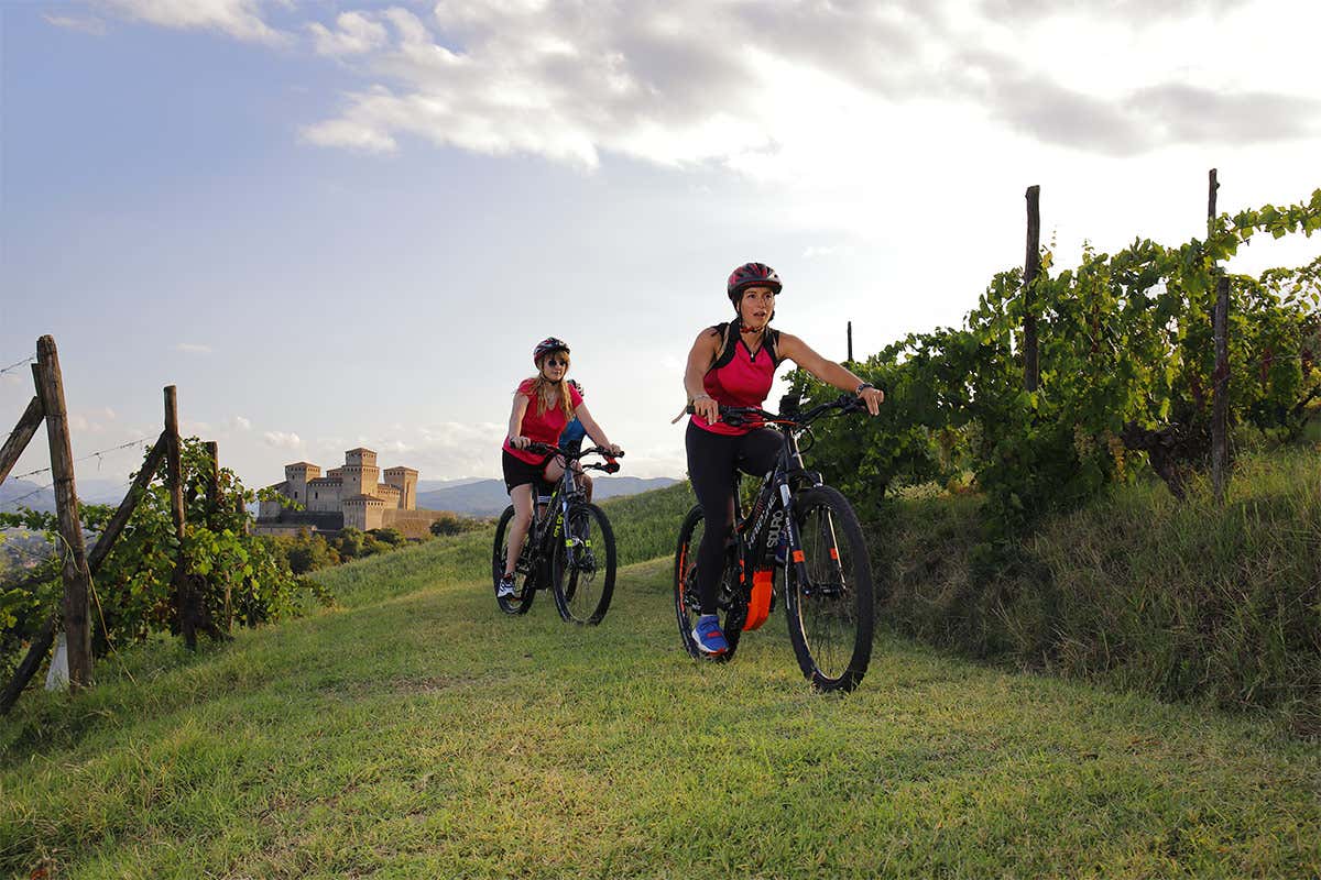 Tra i vigneti a Torrechiara (Pr) - Foto Roberto Martini - Visit Emilia Un'estate in bicicletta Dall&rsquo;Alto Adige alla Romagna