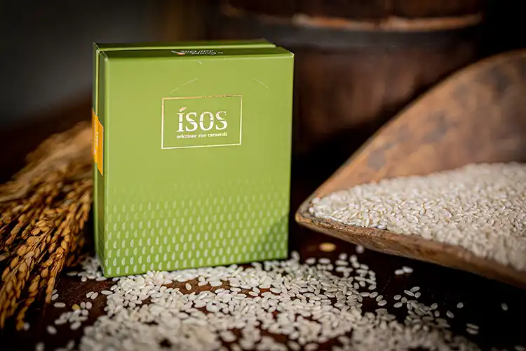 Isos, selezione di chicchi di riso Carnaroli del territorio Pavese Isos il riso migliore d&rsquo;Italia a prova di alta gastronomia
