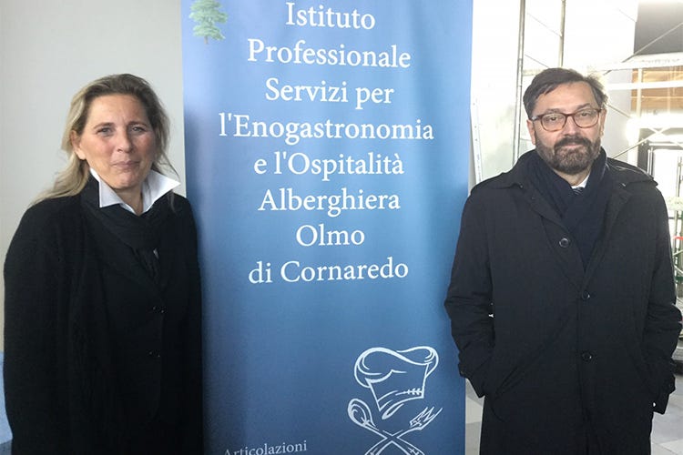 Titta Settembrale e Luca Azzolini - Istituto Olmo nuova sede Cornaredo Davide Oldani in cattedra