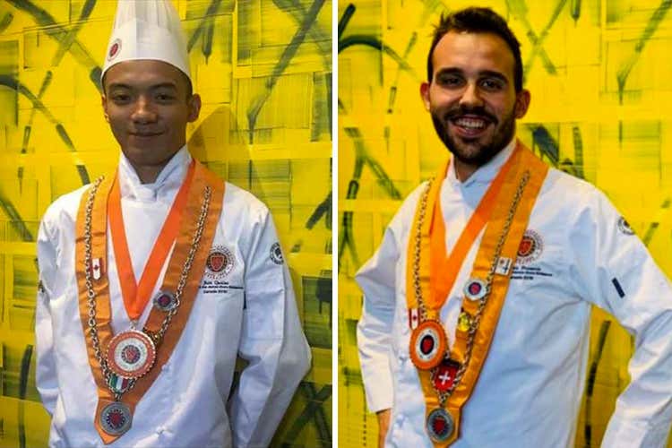 Jhon Quilao e Daniele Provezza (Jeunes Chefs Rôtisseurs Oro al Canada, bene due italiani) Jhon Quilao e Daniele Provezza (Jeunes Chefs Rôtisseurs Oro al Canada, bene due italiani)