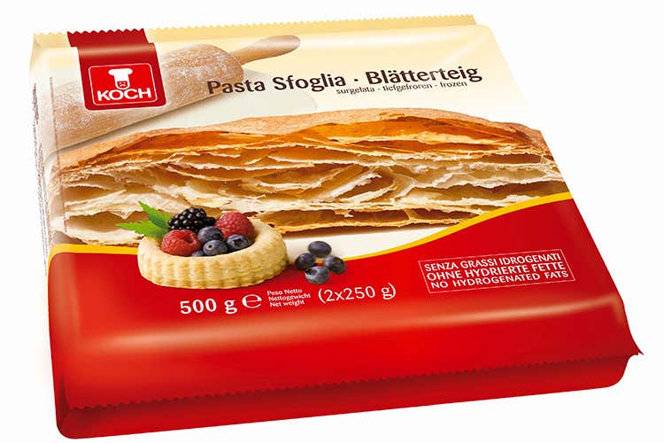 Pasta sfoglia Koch, surgelata già stesa e pronta all'uso Pasta sfoglia Koch, surgelata già stesa e pronta all'uso