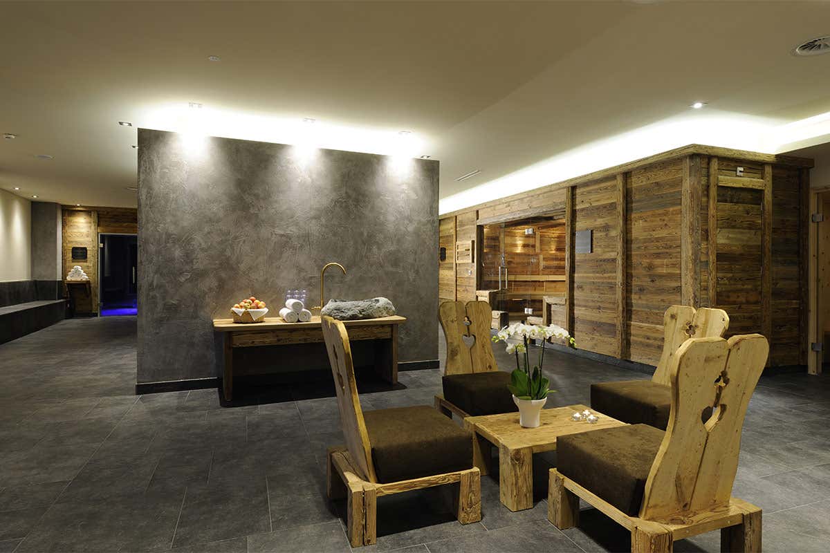 Un angolo dell'area wellness dell'albergo austriaco Krumers Post Hotel