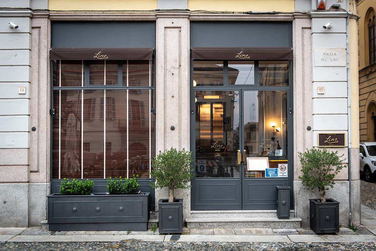 L'ingresso di &ldquo;Lino Da &ldquo;Lino&rdquo; a Pavia la cucina punta su stile e ricerca