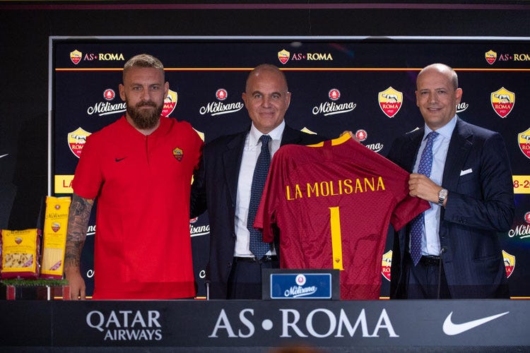 Daniele De Rossi, Giuseppe Ferro e Mauro Baldissoni (La Molisana sponsor As Roma)