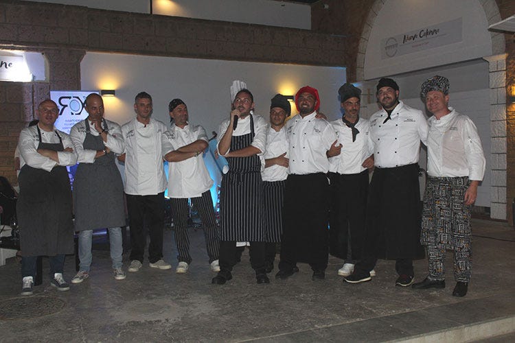 I cuochi che hanno preso parte alla serata (La Notte degli Chef Mille euro per Unicef Italia)