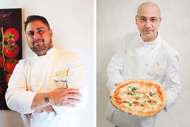 Diego Vitagliano e Salvatore Di Matteo - La vera pizza napoletana al Sigep con la farina Vesuvio di Molino Vigevano Diego Vitagliano e Salvatore Di Matteo - La vera pizza napoletana al Sigep con la farina Vesuvio di Molino Vigevano