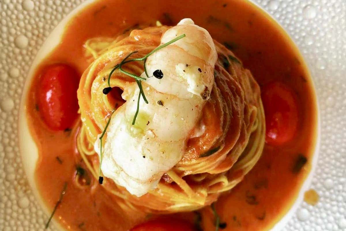 La Carabiniera del Buon Ricordo: tagliolini fini agli scampi con bisque 