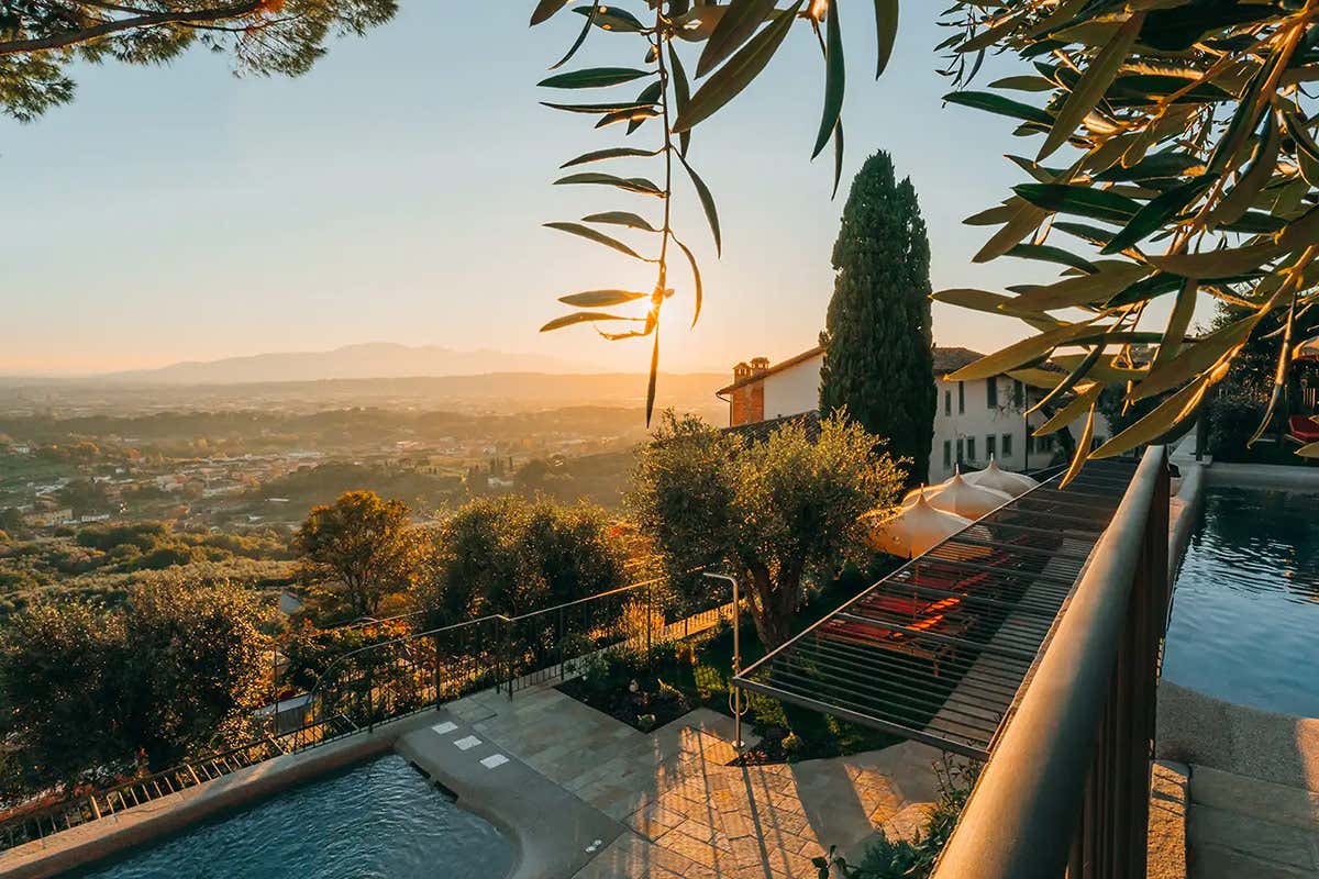 La vista sulla Valdinievole del Monastica Resort & Spa Toscana