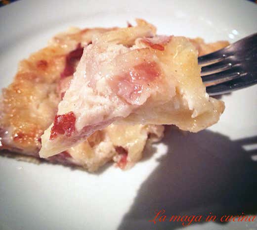 Lasagnetta bianca con prosciutto e pere Lasagnetta bianca con prosciutto e pere