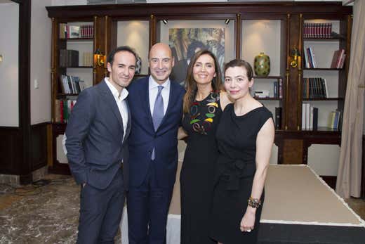 da sinistra: Domenico Biscardi, Laurent Hudry, Benedicte de Chambure e Mathilde Courtey-Lemaire da sinistra: Domenico Biscardi, Laurent Hudry, Benedicte de Chambure e Mathilde Courtey-Lemaire