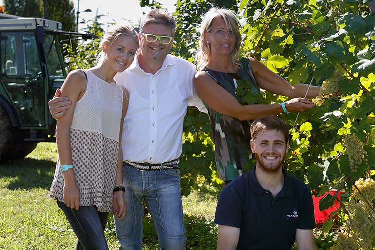 La figlia Anna, Ernesto Balbinot, Silvana Ceschin e il figlio Marco