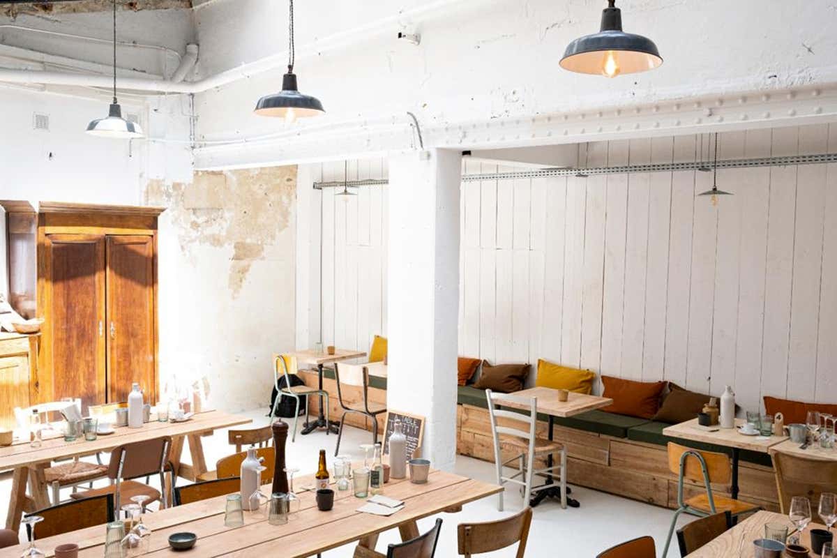 La sala del ristorante Les Récoltants