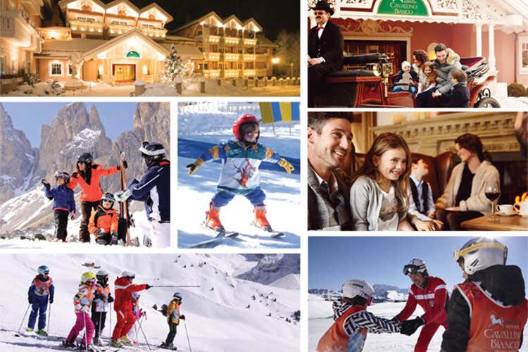 Lezioni di sci per bambini e mercatini L'inverno al Grand Hotel Cavallino Bianco Lezioni di sci per bambini e mercatini L'inverno al Grand Hotel Cavallino Bianco
