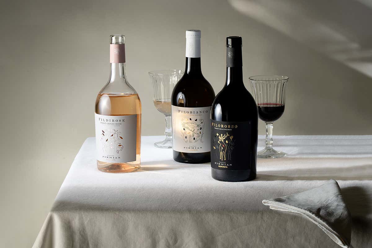 Tre vini, un filo che unisce gusto e territorio nei vini di Castel Firmian