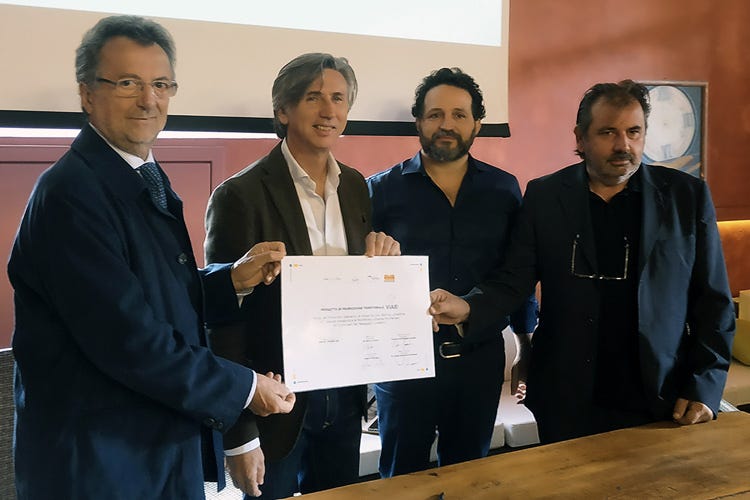 Francesco Berzero, Pierluigi Prati, Andrea Cerrato, Stefano Leva(Lomellina e Monferrato Accordo tra vino e turismo)