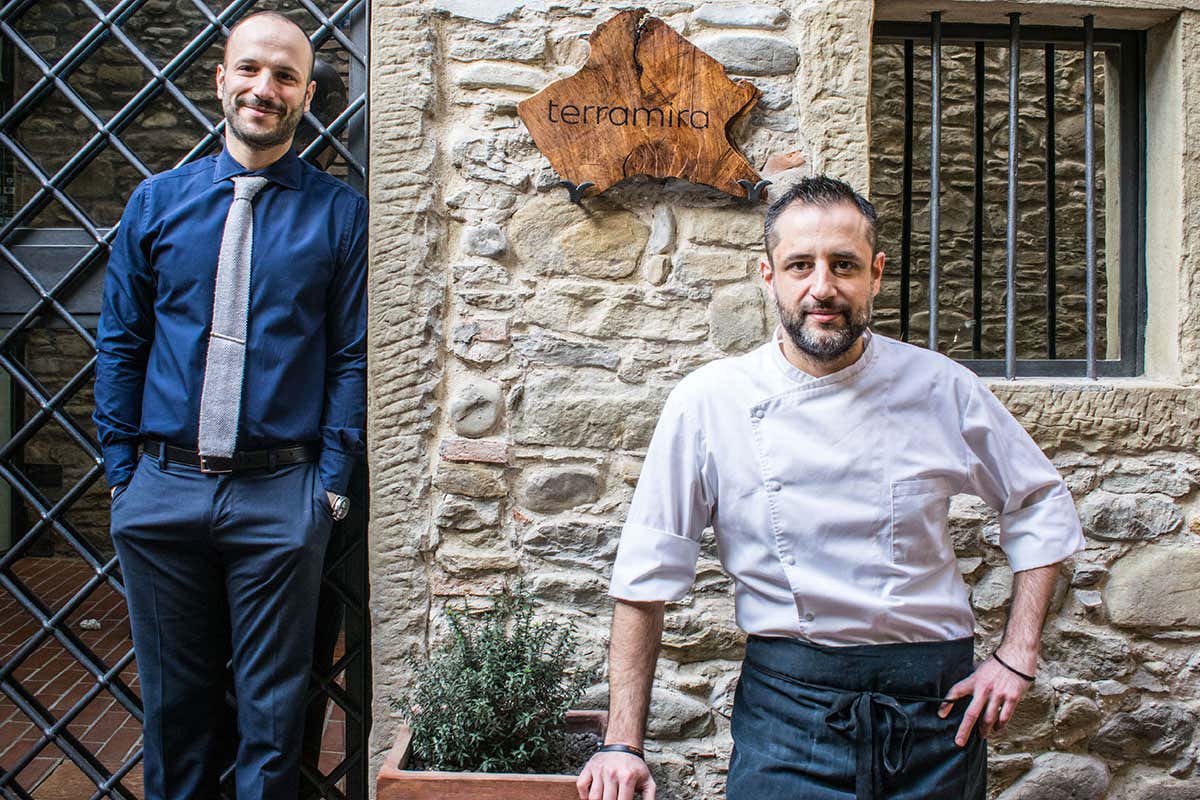 Lorenzo e Filippo Scapecchi Al ristorante Terramira, la terra meravigliosa dell'Aretino