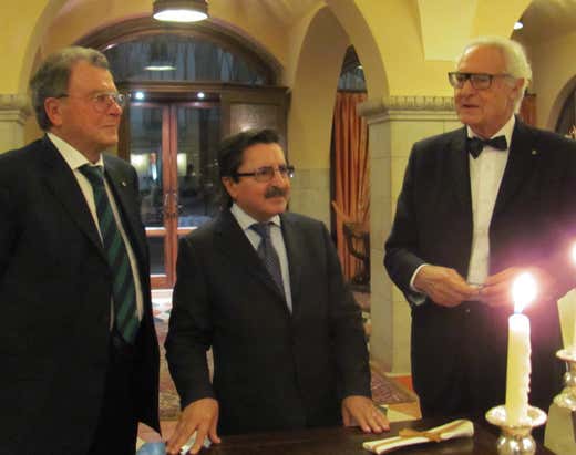 da sinistra: Lucio Piombi, Pierangelo Cornaro e Giovanni Ballarini da sinistra: Lucio Piombi, Pierangelo Cornaro e Giovanni Ballarini