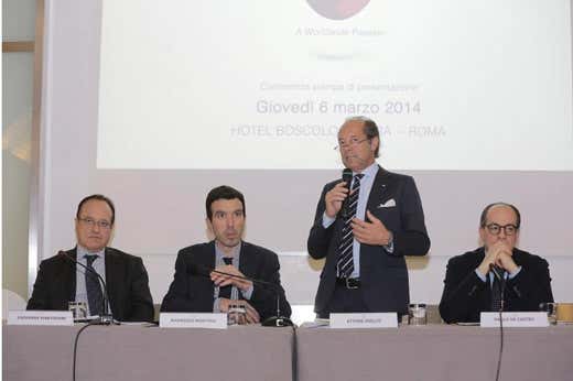 da sinistra: Giovanni Mantovani, Maurizio Martina, Ettore Riello e Paolo De Castro da sinistra: Giovanni Mantovani, Maurizio Martina, Ettore Riello e Paolo De Castro