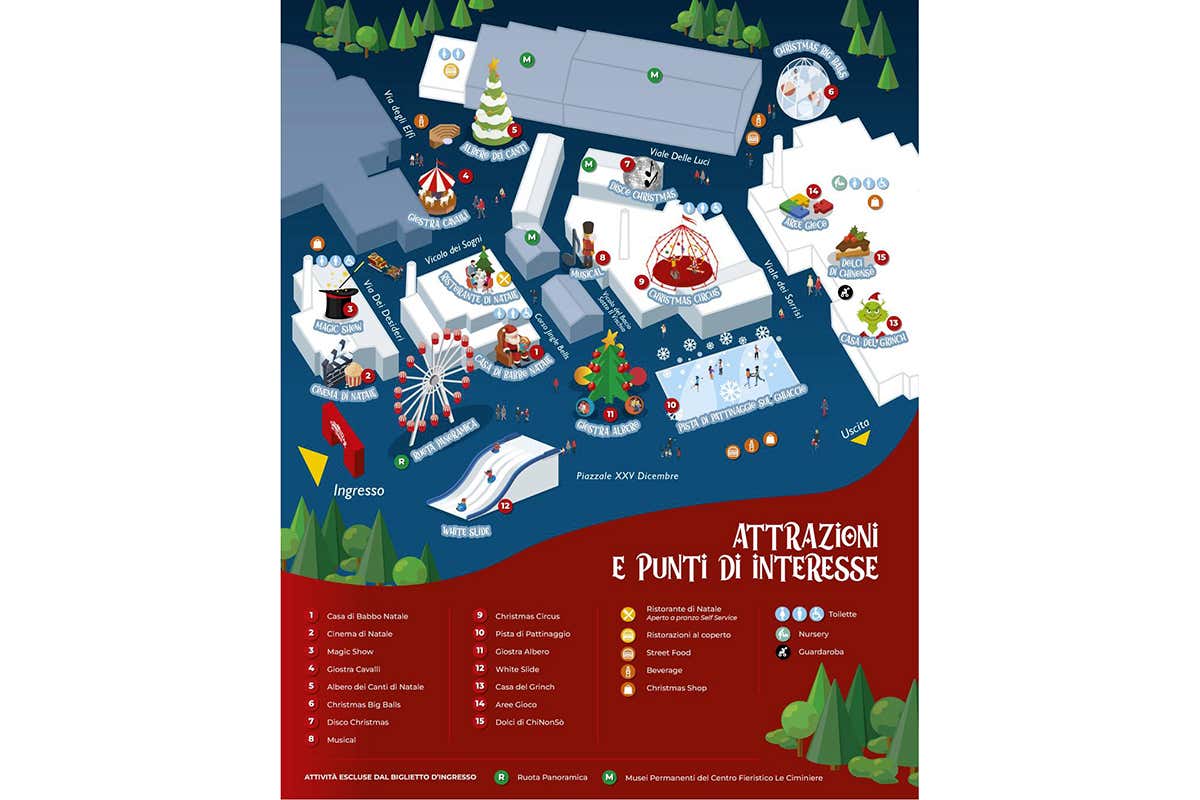 Dalla Casa di Babbo Natale al grande White Slide: la Christmas Town di Catania