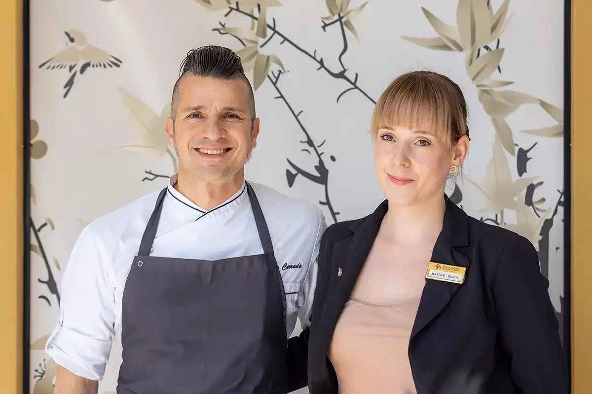 Marcello Corrado e Elisa Gufler Marcello Corrado alle redini del Mindful Restaurant di Villa Eden di Merano