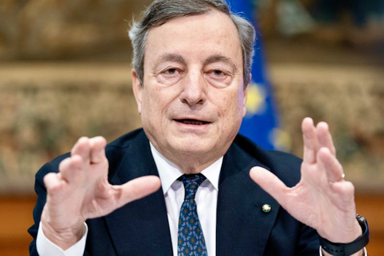 Mario Draghi - L'ottimismo di Draghi «L'uscita dal Covid non è lontana»