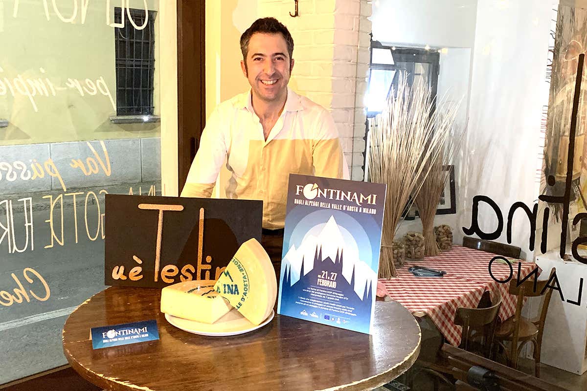 Massimo Motola Al ristorante con la Fontina d’Alpeggio Dop