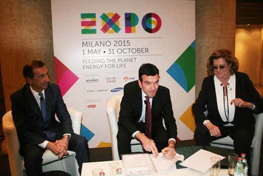da sinistra: Giuseppe Sala, Maurizio Martina e Diana Bracco da sinistra: Giuseppe Sala, Maurizio Martina e Diana Bracco
