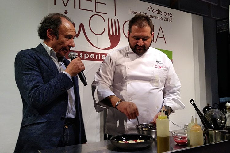 Antonio Paolini e Davide Pezzuto (Meet in Cucina, l'Abruzzo cresce Da Niko Romito ai cuochi emergenti)