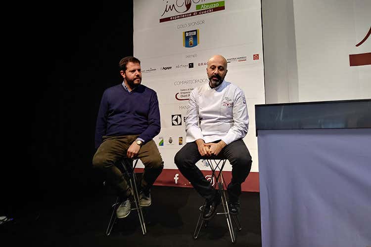 Marco Bolasco e Niko Romito (Meet in Cucina, l'Abruzzo cresce Da Niko Romito ai cuochi emergenti)