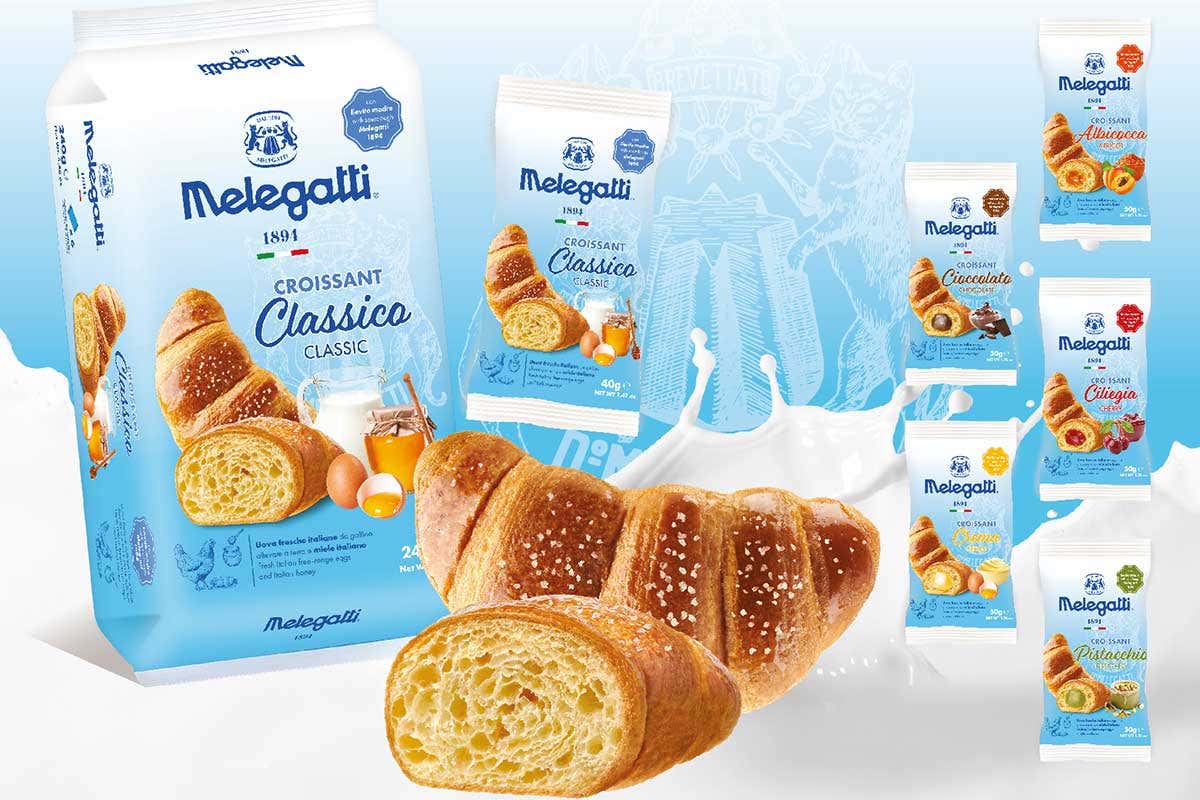 Croissant sfogliato Melegatti Momenti di dolcezza con le golosit&agrave; di Bauli, Melegatti e Motta