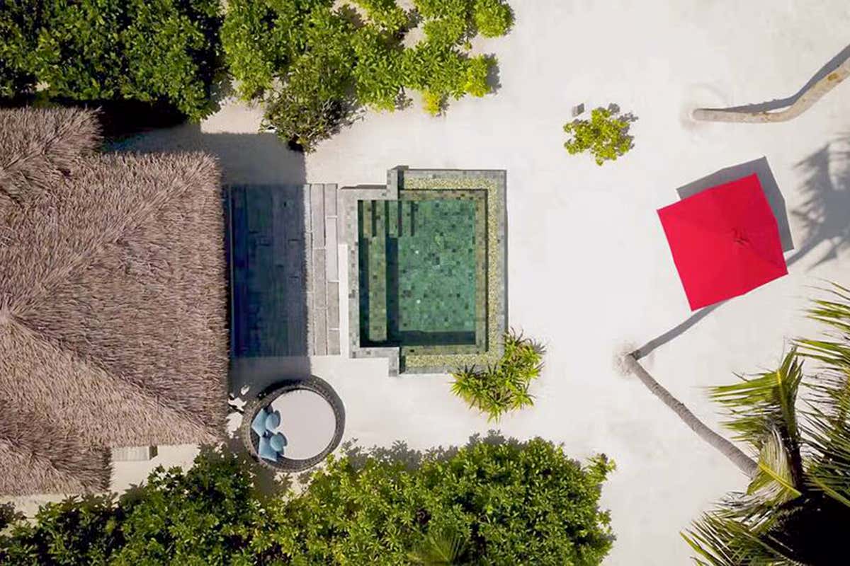 Lo spazio esterno privato di una Sunset Suite Villa