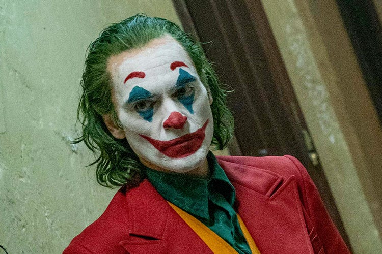 Joaquin Phoenix nei panni di Joker (Menu vegan per le star del cinema Dopo i Golden Globe, gli Oscar)