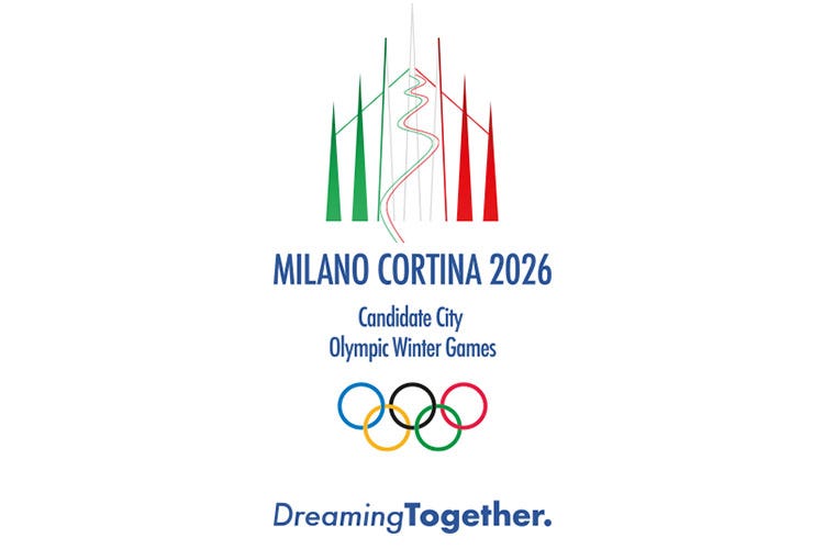 Il logo ufficiale di Milano-Cortina 2026 (Milano-Cortina 2026, ci siamoUn'occasione per il Sistema Italia)