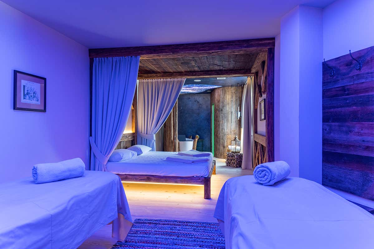 La spa privata in una stanza del Mirabell Dolomites Hotel Luxury Ayurveda & Spa