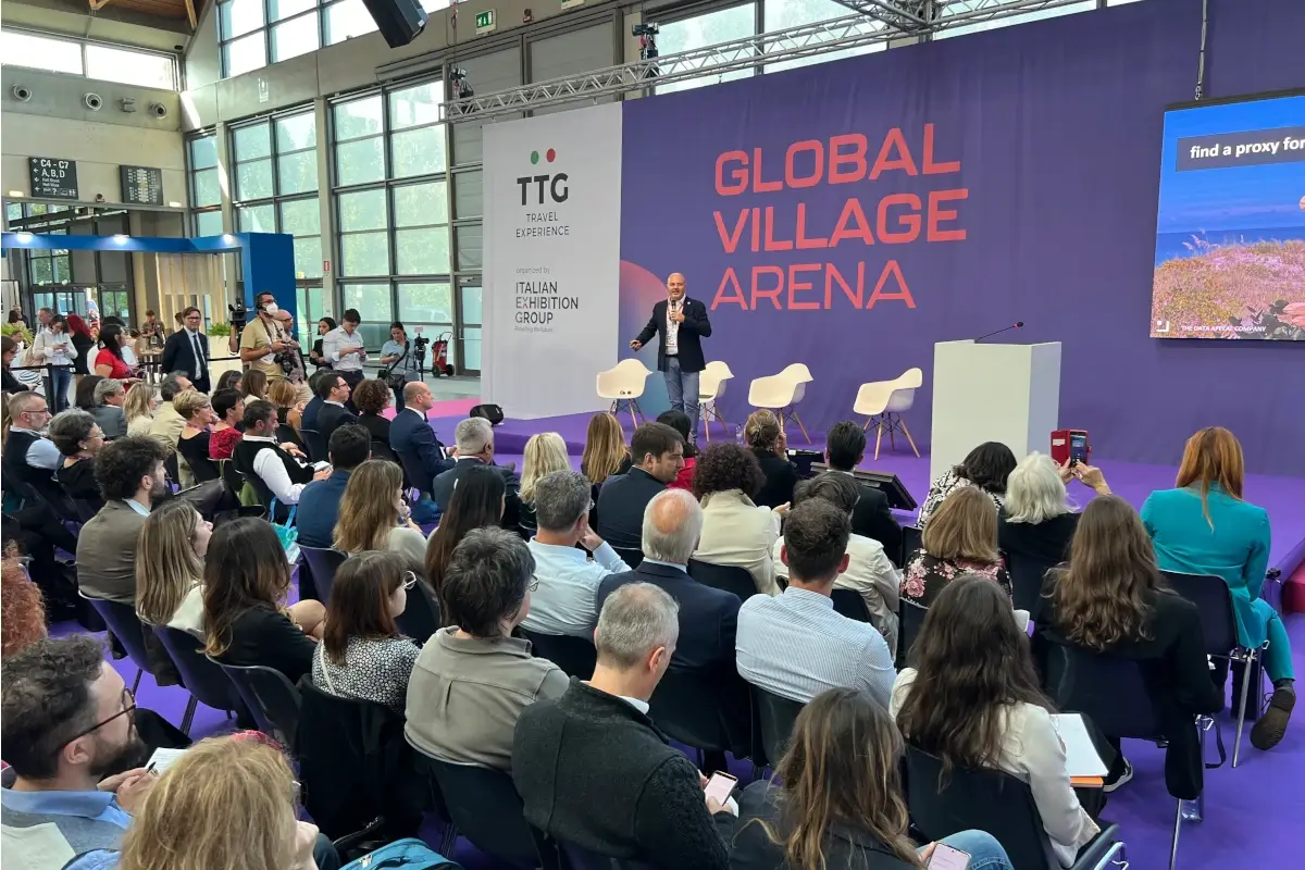 Mirko Lalli alla premiazione di Italia Destinazione Digitale La Val di Sole in Trentino &egrave; la destinazione con la migliore reputazione online